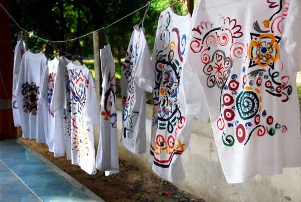 T-shirts made by children at Baan Home Hug